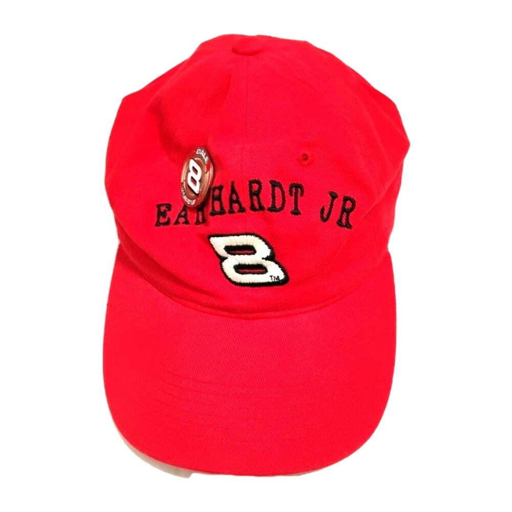 DALE EARNHARDT JR 8 HAT RED NASCAR SNAPBACK CAP VINTAGE COMPETITORS VIEW RACING